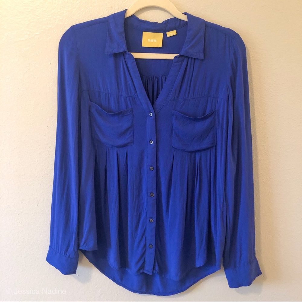 ANTHROPOLOGIE / Maeve Islet Button Down Shirt